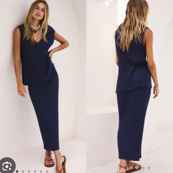 Free People Dresses & Skirts - Free People Veda Sweater Set (Top + Skirt) - Size Small